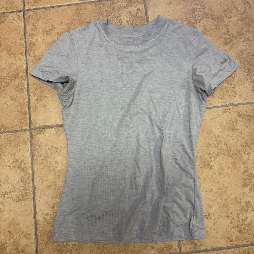 Light grey workout shirt